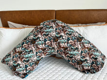 Load image into Gallery viewer, Tri Pillowcase - Western Turquoise - PRE-ORDER
