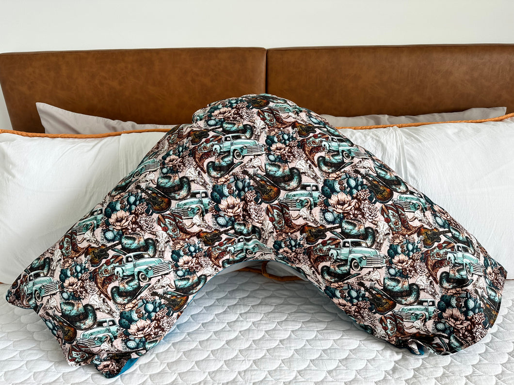 Tri Pillowcase - Western Turquoise - PRE-ORDER