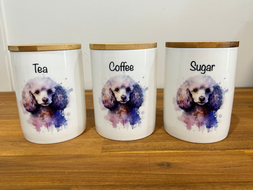 Country Storage Canisters - Poodle Collection