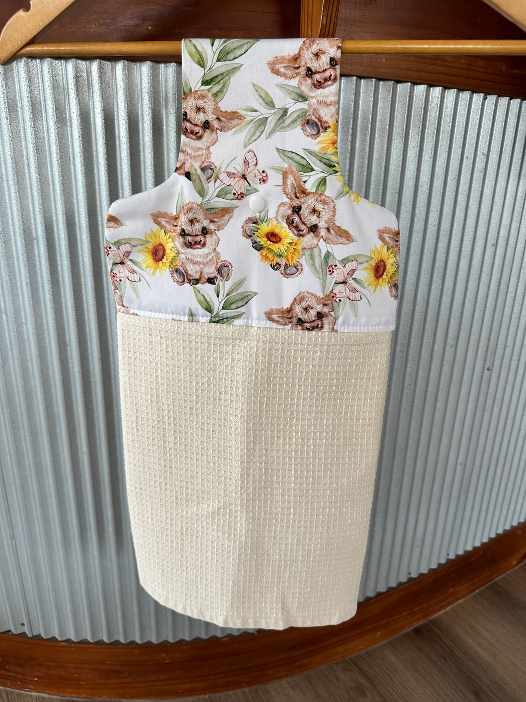 Hanging Tea Towel - Sunflower Highland