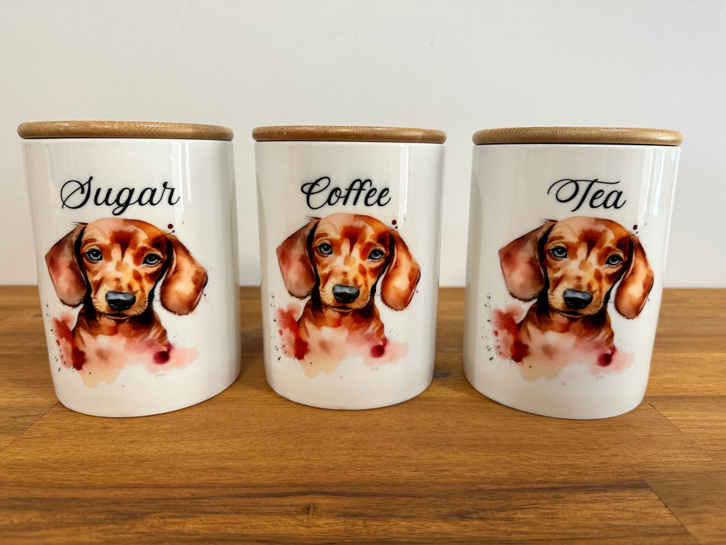 Country Storage Canisters - Dachshund Collection