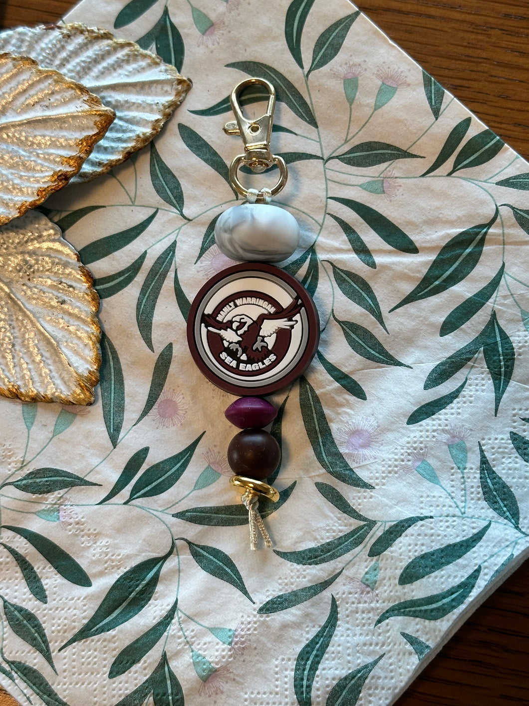 Beaded Keyring - NRL Sea Eagles