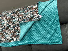 Load image into Gallery viewer, PRE-ORDER Minky Blanket - Western Turquoise
