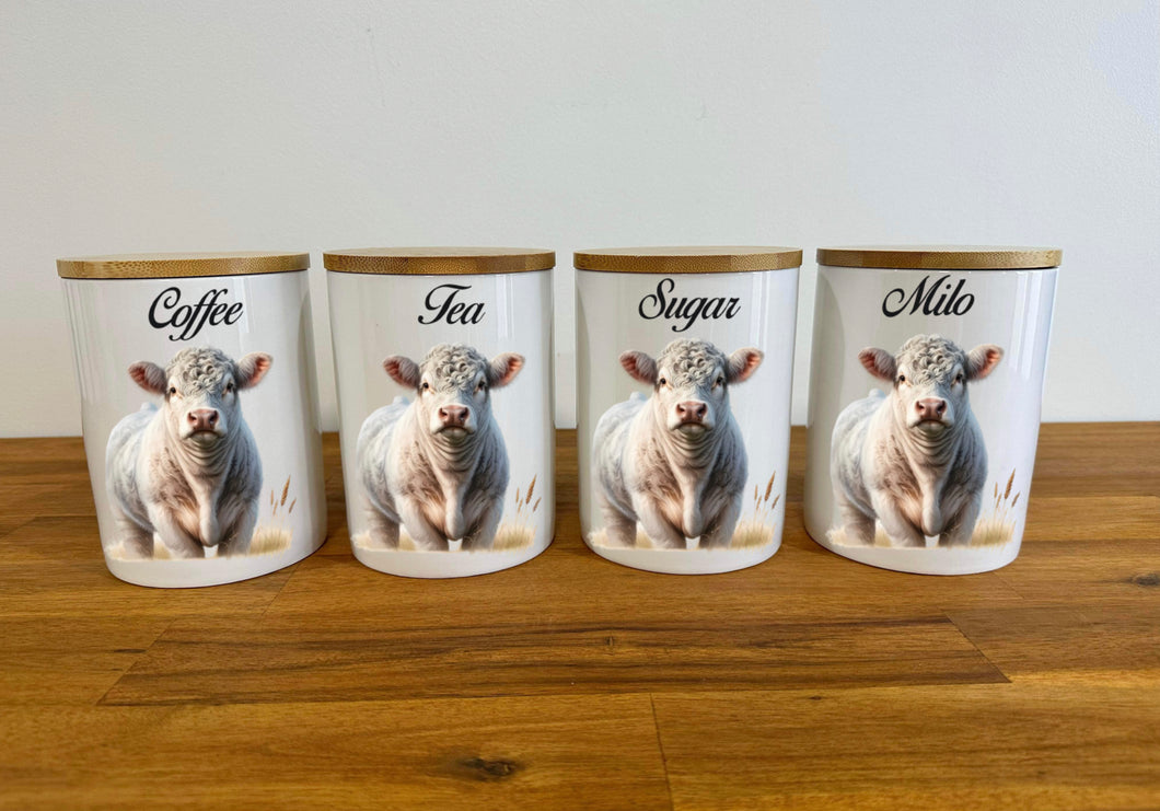 Country Storage Canisters - Charolais Collection - Set of 4