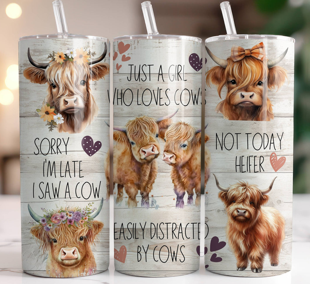 20oz Tumbler - Distracted By Cows
