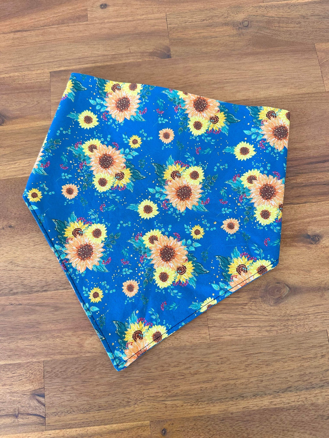 Neck Scarf - Sunflowers On Blue