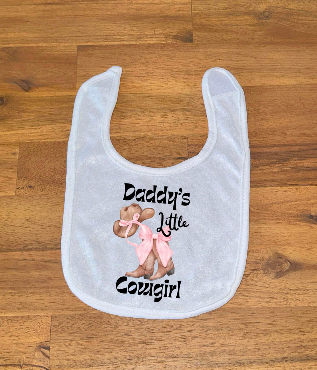 Printed Bib - Daddy's Little Cowgirl