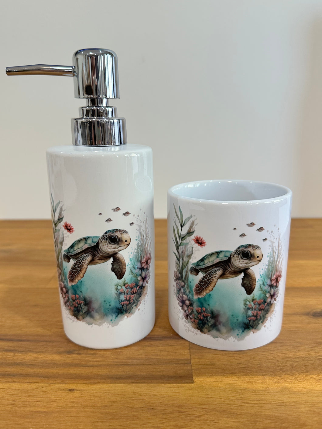 Soap Dispenser & Toothbrush Holder - Turtle