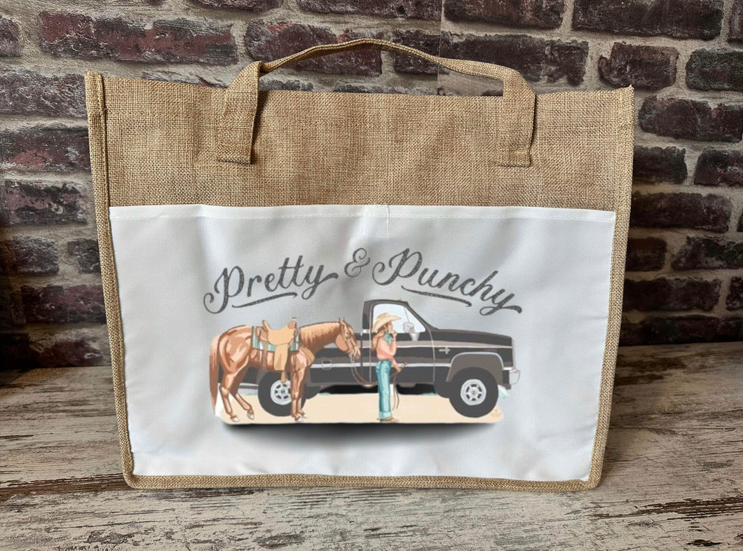 Large Canvas Tote Bag - Pretty & Punchy