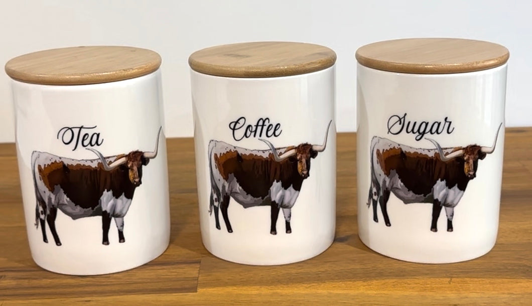 Country Storage Canisters - Longhorn Collection