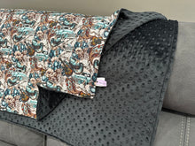 Load image into Gallery viewer, PRE-ORDER Minky Blanket - Western Turquoise
