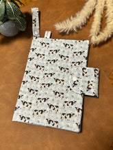 Load image into Gallery viewer, Nappy Wallet - Gingham Cows
