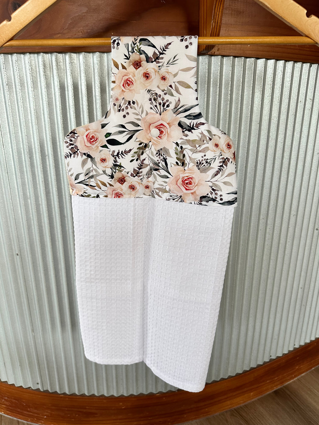 Hanging Tea Towel - Pale Pink Rose