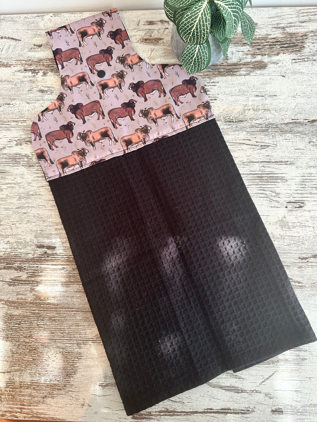 Hanging Tea Towel - Red Brahmans