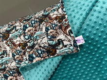 Load image into Gallery viewer, PRE-ORDER Minky Blanket - Western Turquoise
