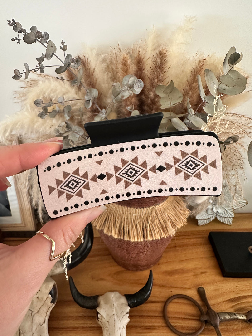 Faux Leather Hair Clip - 4