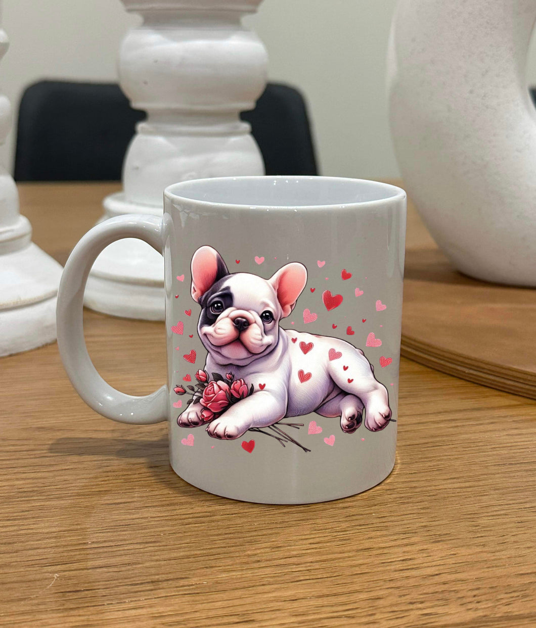 Valentine Rose Frenchie Mug