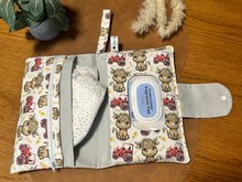 Load image into Gallery viewer, Nappy Wallet - Red Tractor Highland
