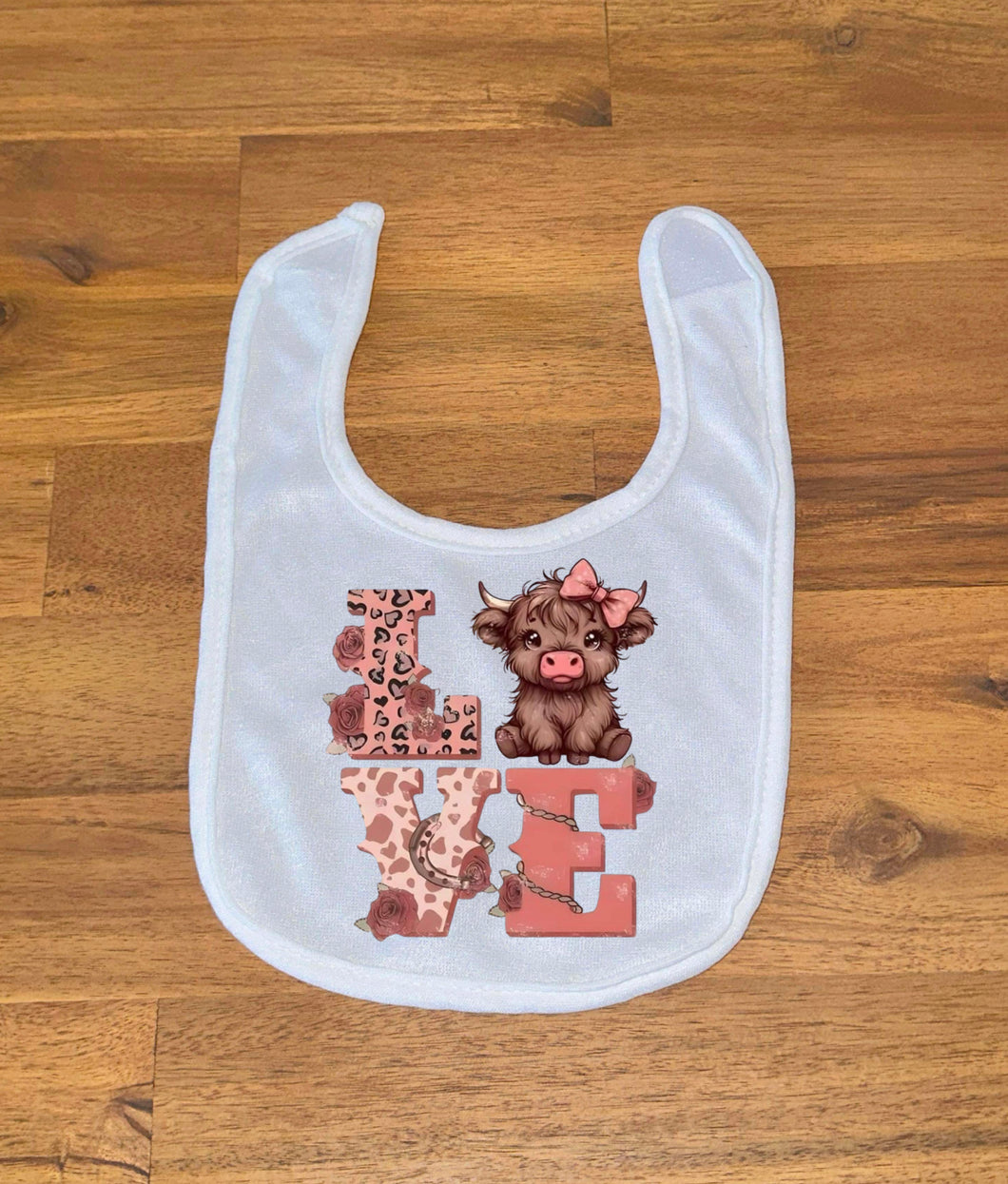 Printed Bib - Pink Love