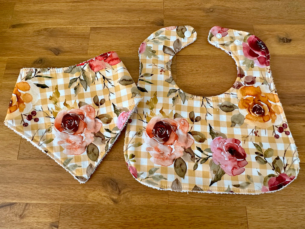 Bibs & Sets - Floral Gingham