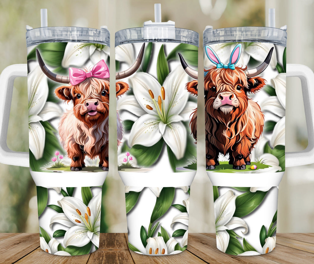 40oz Tumbler - Lily Highlands