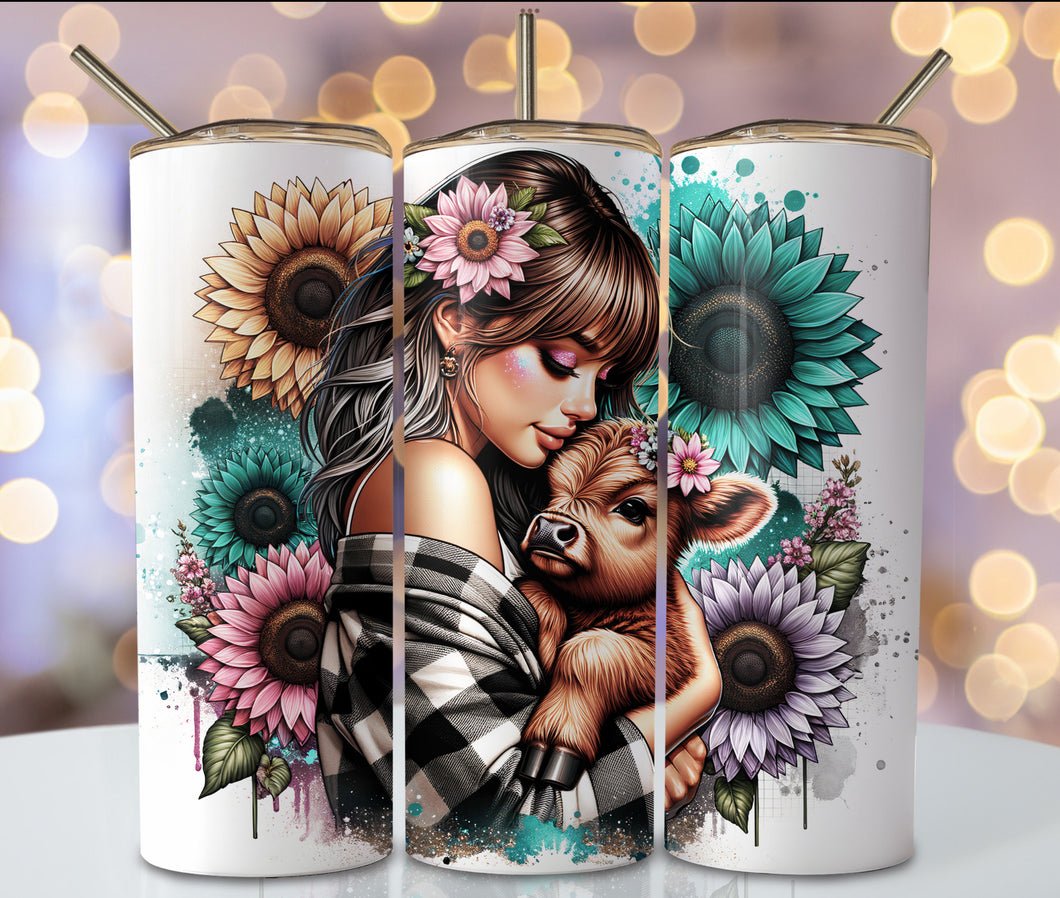 20oz Tumbler - Girl & Calf