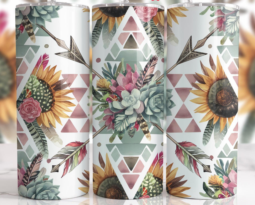 20oz Tumbler - Succulent Crossbow