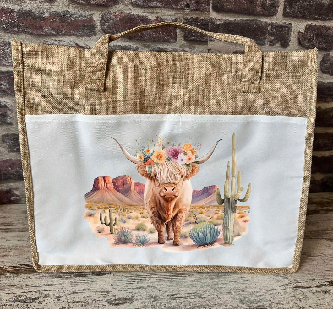 Large Canvas Tote Bag - Desert Highland