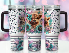 Load image into Gallery viewer, 40oz Tumbler - Teal &amp; Purple Highland
