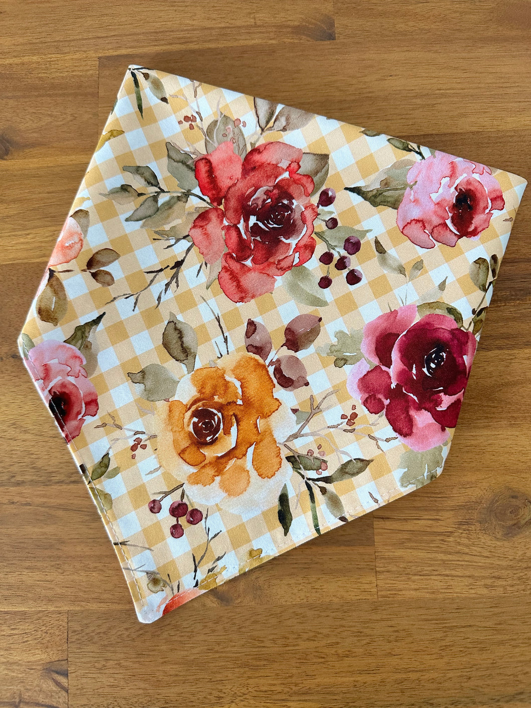 Neck Scarf - Floral Gingham