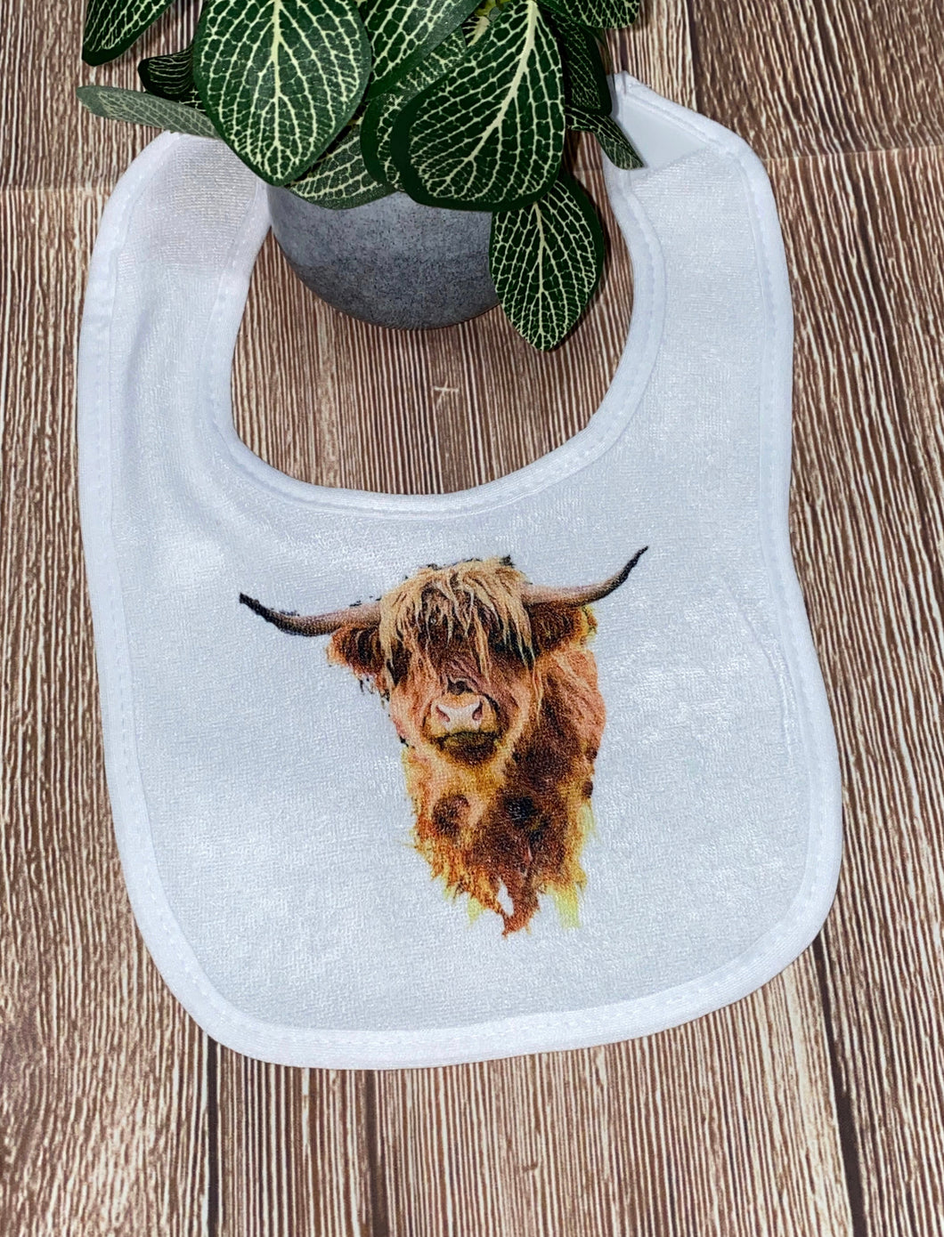 Printed Bib - Watercolour Highland