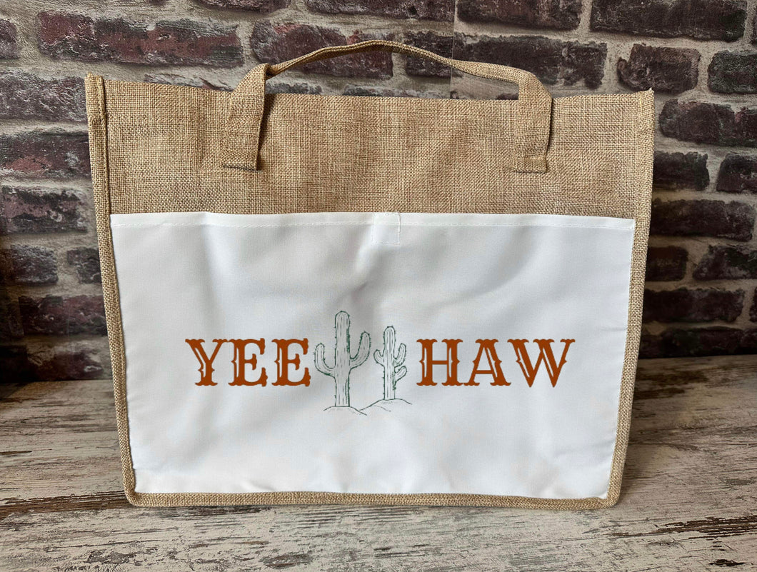 Large Canvas Tote Bag - YeeHaw