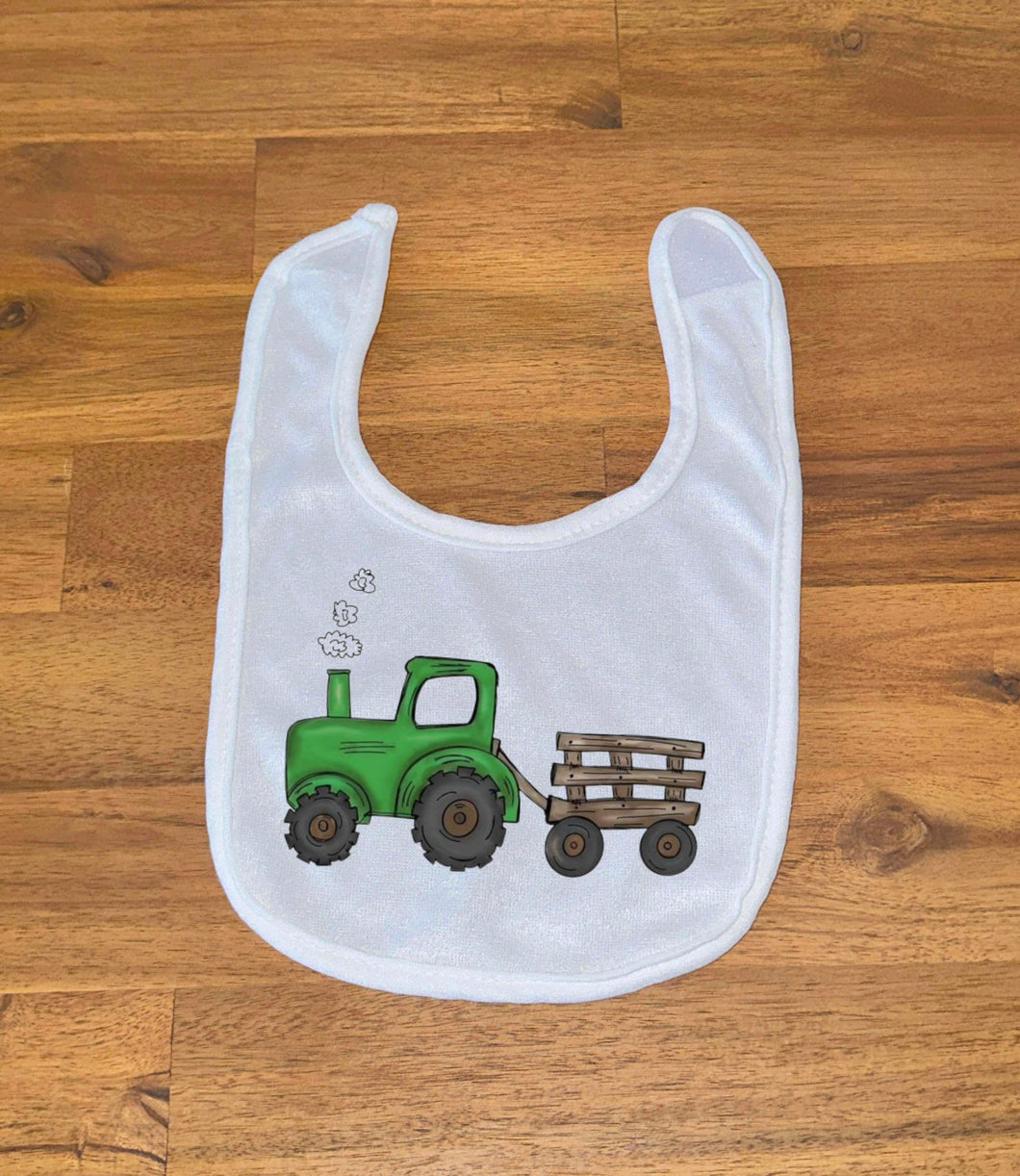 Printed Bib - Cartoon Tractor