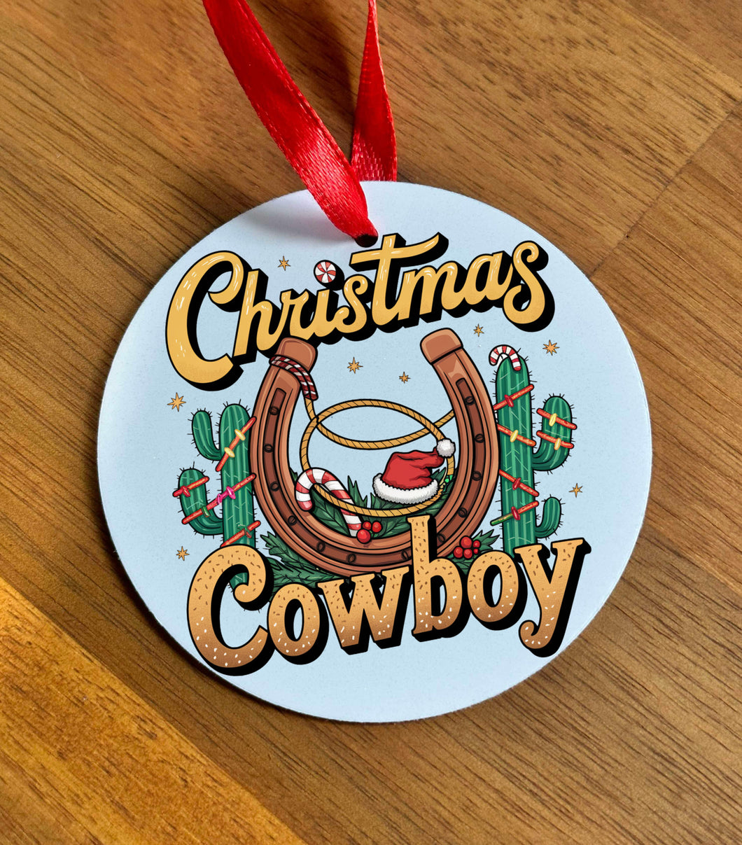 Christmas Bauble - Xmas Cowboy