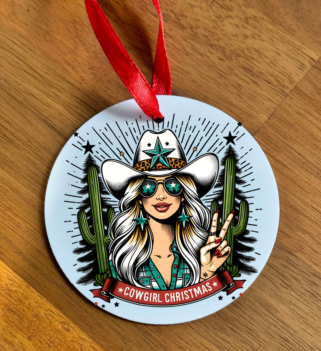 Christmas Bauble - Cowgirl Xmas