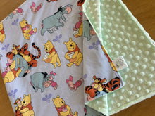 Load image into Gallery viewer, Minky Blanket - Purple Base Pooh Bear
