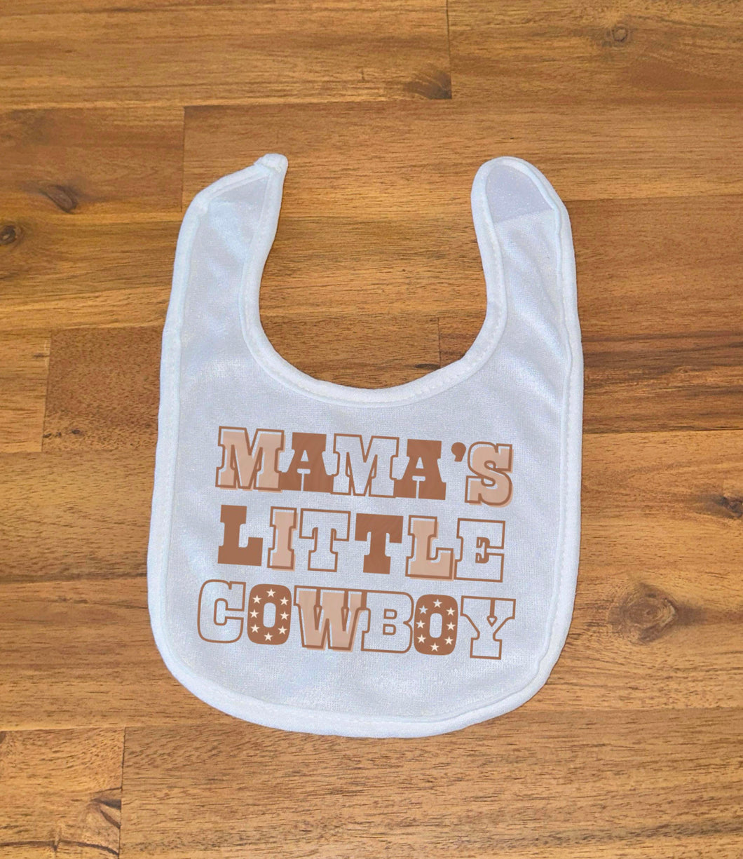 Printed Bib - Mama's Little Cowboy