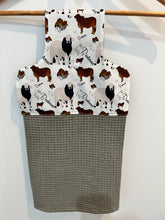 Load image into Gallery viewer, Hanging Tea Towel - Brahman Mix Pattern
