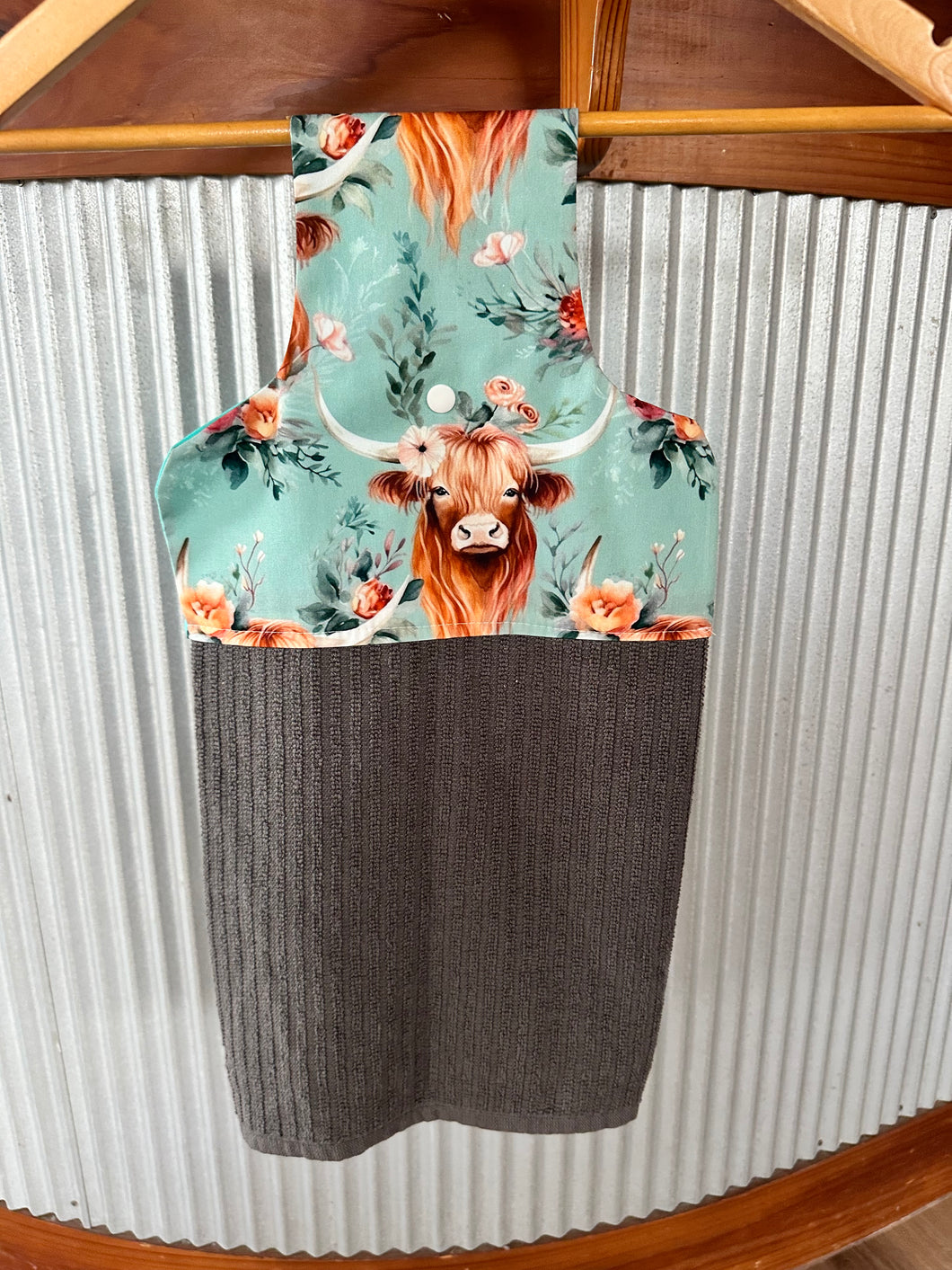 Hanging Tea Towel - Teal Highland