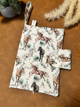 Load image into Gallery viewer, Nappy Wallet - Eucalyptus Horses
