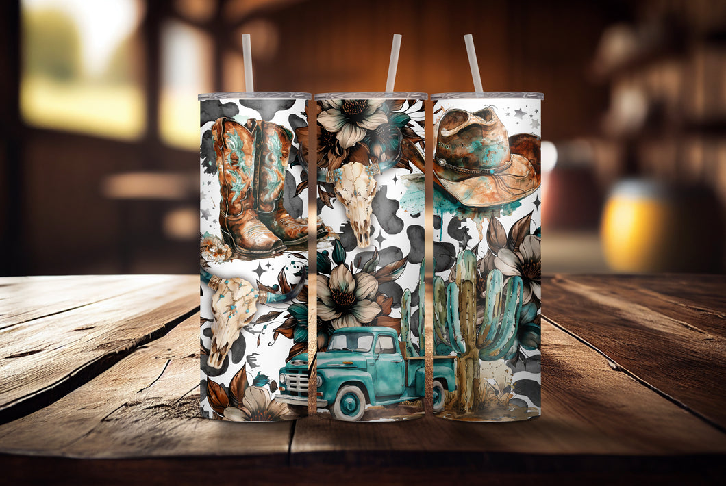 Turquoise Scene Tumbler