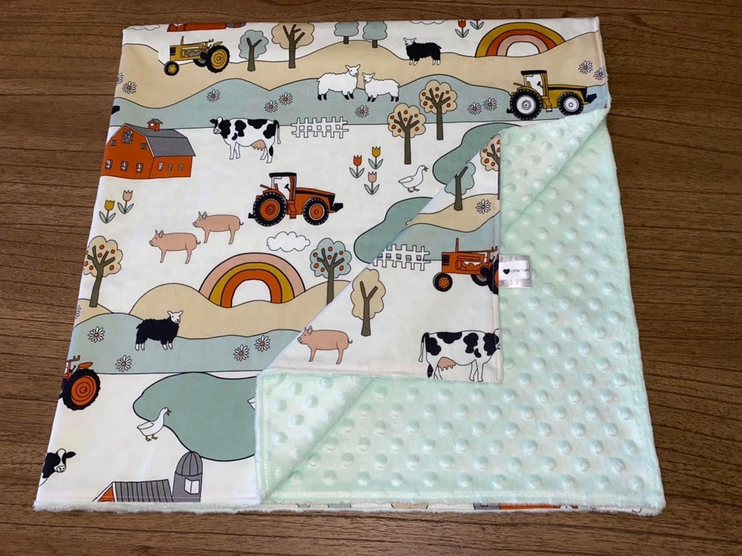 Minky Blanket - Farmyard