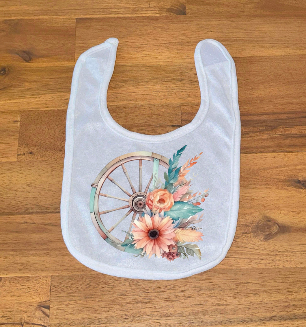 Printed Bib - Wagon Wheel