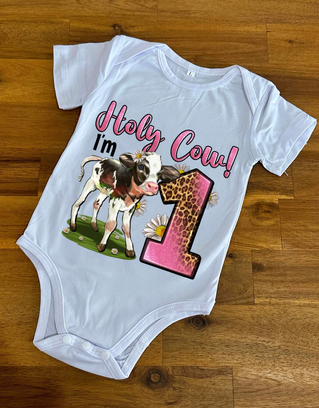 Country Onesie - Holy Cow I’m 1