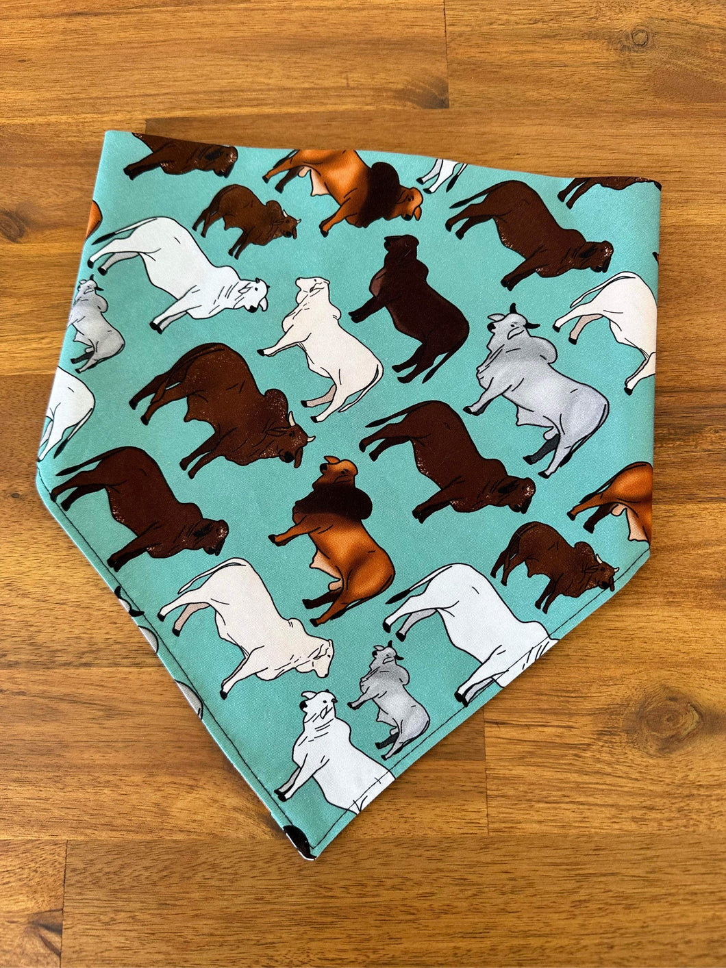 Neck Scarf - Teal Brahmans