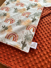 Load image into Gallery viewer, PRE-ORDER Minky Blanket - Cactus Rainbow
