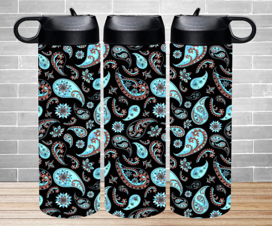 Insulated Water Bottle - Paisley Print 4