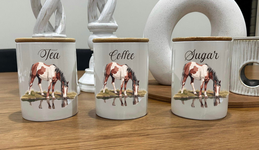 Country Storage Canisters - Paint Horse Collection