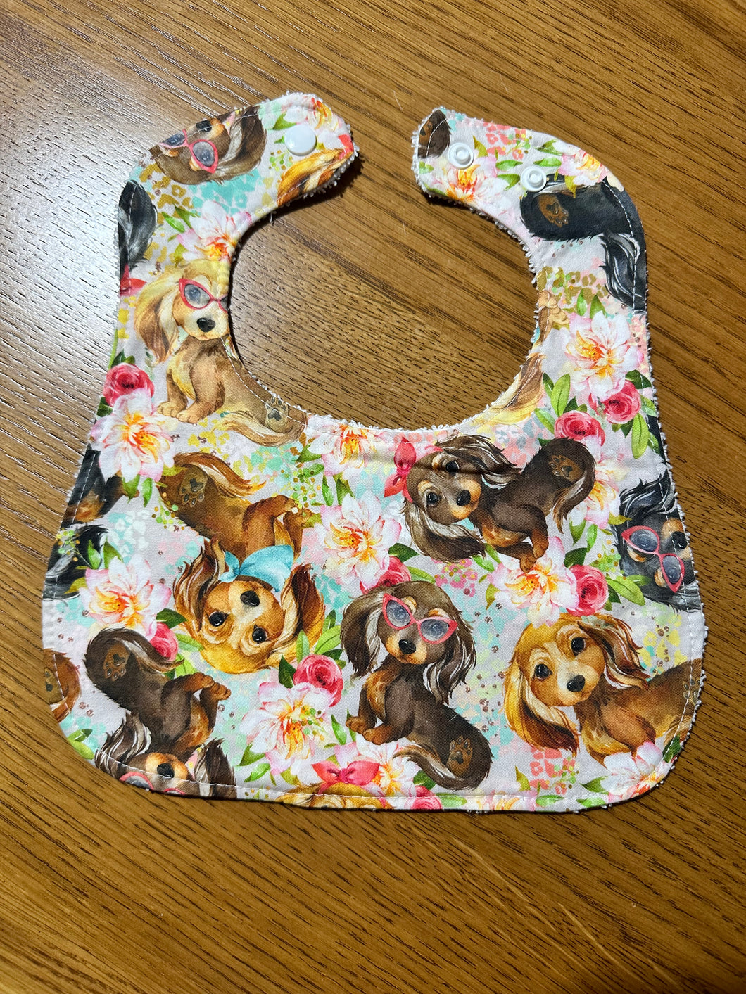 Bibs - Floral Dachshund
