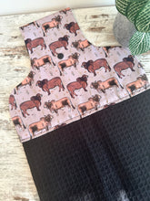 Load image into Gallery viewer, Hanging Tea Towel - Red Brahmans
